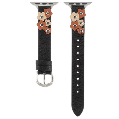 KALEBOL For Apple Watch Series 10 42mm / 9 8 7 41mm / SE (2023) SE (2022) SE 6 5 4 40mm / 3 2 1 38mm Genuine Cow Leather Watch Strap