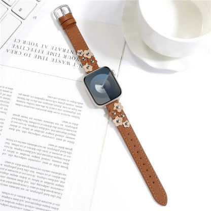 KALEBOL For Apple Watch Series 10 42mm / 9 8 7 41mm / SE (2023) SE (2022) SE 6 5 4 40mm / 3 2 1 38mm Genuine Cow Leather Watch Strap