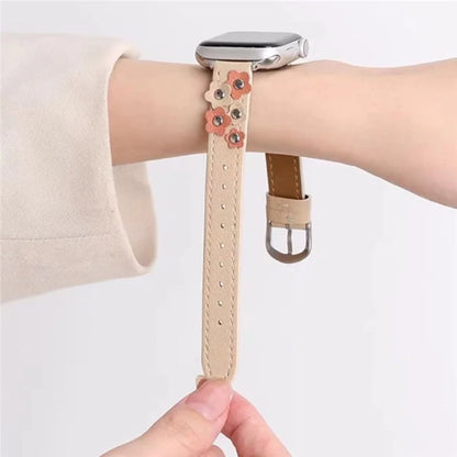 KALEBOL For Apple Watch Series 10 42mm / 9 8 7 41mm / SE (2023) SE (2022) SE 6 5 4 40mm / 3 2 1 38mm Genuine Cow Leather Watch Strap