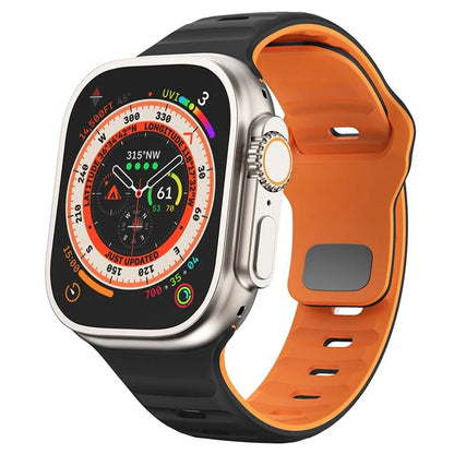 KALEBOL For Apple Watch 10 46mm / Ultra 2 / Ultra 49mm / 9 8 7 45mm / SE (2023) SE (2022) SE 6 5 4 44mm / 3 2 1 42mm Silicone Watch Strap