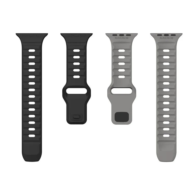 KALEBOL For Apple Watch 10 46mm / Ultra 2 / Ultra 49mm / 9 8 7 45mm / SE (2023) SE (2022) SE 6 5 4 44mm / 3 2 1 42mm Silicone Watch Strap