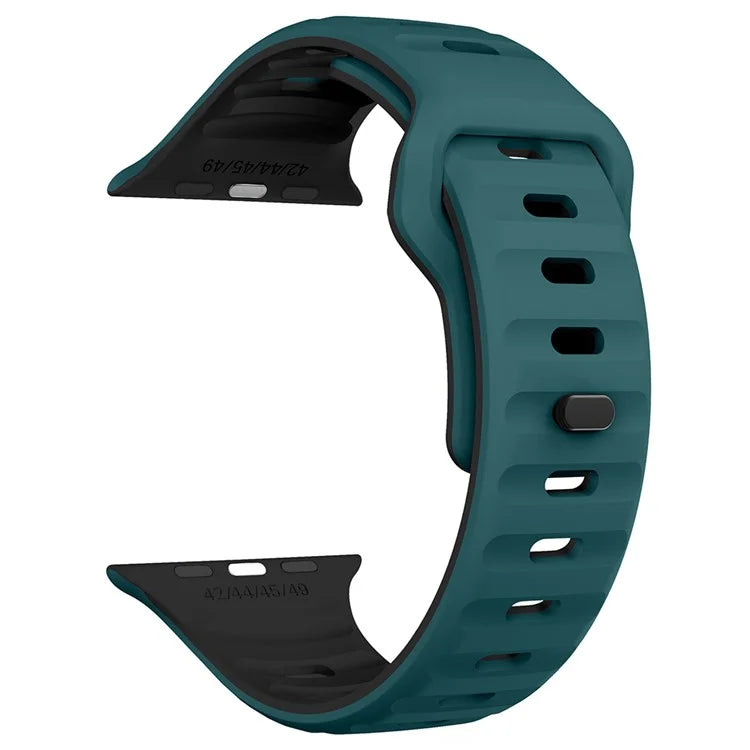 KALEBOL For Apple Watch 10 46mm / Ultra 2 / Ultra 49mm / 9 8 7 45mm / SE (2023) SE (2022) SE 6 5 4 44mm / 3 2 1 42mm Silicone Watch Strap