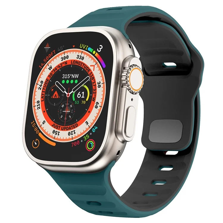 KALEBOL For Apple Watch 10 46mm / Ultra 2 / Ultra 49mm / 9 8 7 45mm / SE (2023) SE (2022) SE 6 5 4 44mm / 3 2 1 42mm Silicone Watch Strap