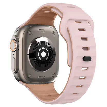 KALEBOL For Apple Watch 10 46mm / Ultra 2 / Ultra 49mm / 9 8 7 45mm / SE (2023) SE (2022) SE 6 5 4 44mm / 3 2 1 42mm Silicone Watch Strap