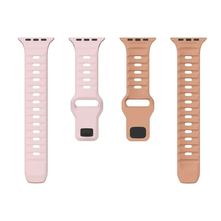 KALEBOL For Apple Watch 10 46mm / Ultra 2 / Ultra 49mm / 9 8 7 45mm / SE (2023) SE (2022) SE 6 5 4 44mm / 3 2 1 42mm Silicone Watch Strap