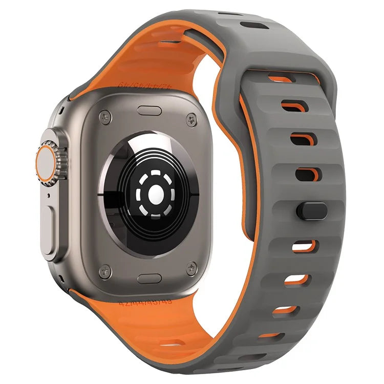 KALEBOL For Apple Watch 10 46mm / Ultra 2 / Ultra 49mm / 9 8 7 45mm / SE (2023) SE (2022) SE 6 5 4 44mm / 3 2 1 42mm Silicone Watch Strap