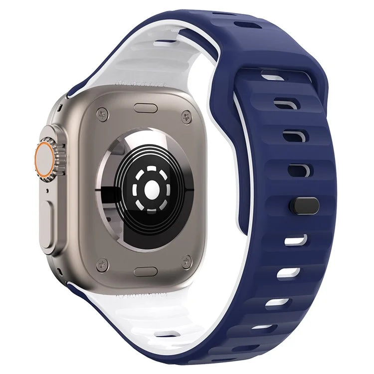KALEBOL For Apple Watch 10 46mm / Ultra 2 / Ultra 49mm / 9 8 7 45mm / SE (2023) SE (2022) SE 6 5 4 44mm / 3 2 1 42mm Silicone Watch Strap
