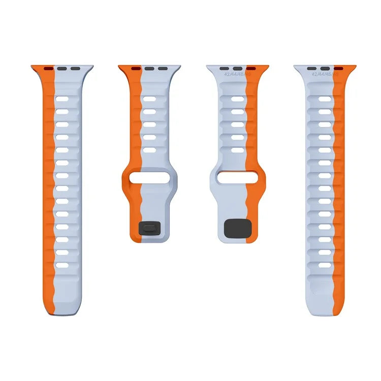KALEBOL For Apple Watch 10 46mm / Ultra 2 / Ultra 49mm / 9 8 7 45mm / SE (2023) SE (2022) SE 6 5 4 44mm / 3 2 1 42mm Silicone Watch Strap