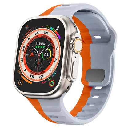 KALEBOL For Apple Watch 10 46mm / Ultra 2 / Ultra 49mm / 9 8 7 45mm / SE (2023) SE (2022) SE 6 5 4 44mm / 3 2 1 42mm Silicone Watch Strap