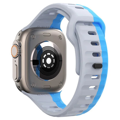 KALEBOL For Apple Watch 10 46mm / Ultra 2 / Ultra 49mm / 9 8 7 45mm / SE (2023) SE (2022) SE 6 5 4 44mm / 3 2 1 42mm Silicone Watch Strap