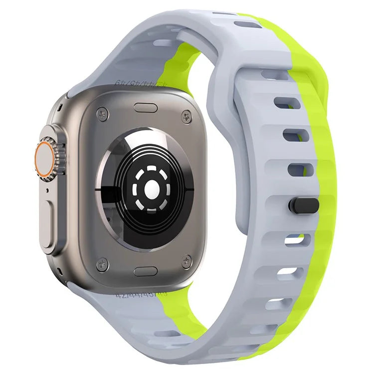 KALEBOL For Apple Watch 10 46mm / Ultra 2 / Ultra 49mm / 9 8 7 45mm / SE (2023) SE (2022) SE 6 5 4 44mm / 3 2 1 42mm Silicone Watch Strap