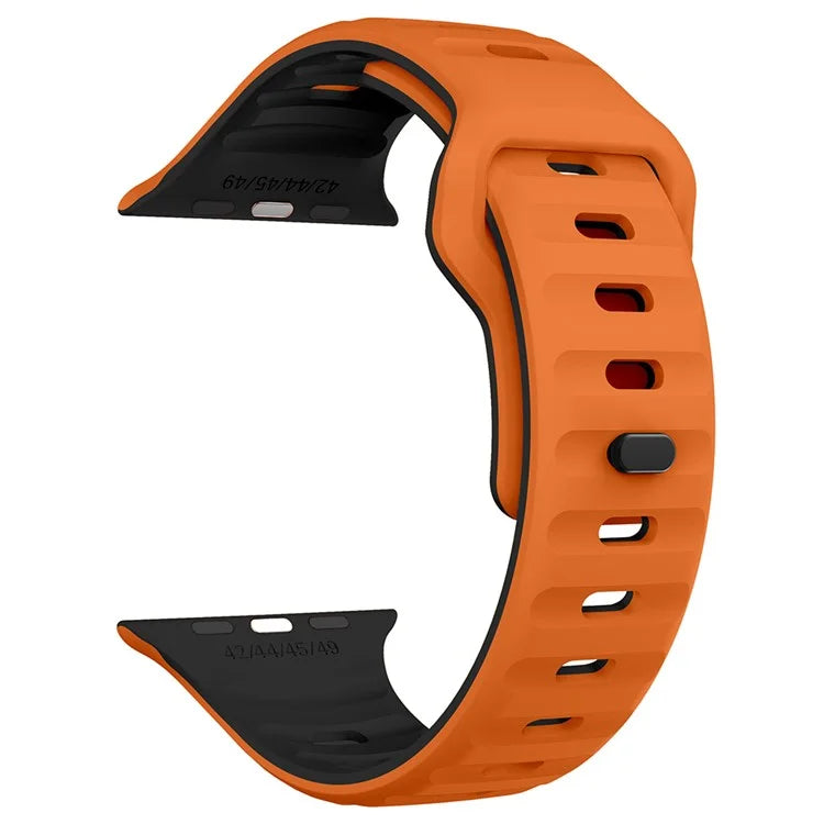KALEBOL For Apple Watch Series 10 42mm / 9 8 7 41mm / SE (2023) SE (2022) SE 6 5 4 40mm / 3 2 1 38mm Silicone Watch Band Dual Color