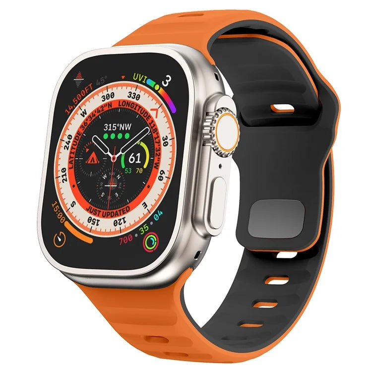 KALEBOL For Apple Watch Series 10 42mm / 9 8 7 41mm / SE (2023) SE (2022) SE 6 5 4 40mm / 3 2 1 38mm Silicone Watch Band Dual Color