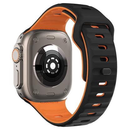 KALEBOL For Apple Watch Series 10 42mm / 9 8 7 41mm / SE (2023) SE (2022) SE 6 5 4 40mm / 3 2 1 38mm Silicone Watch Band Dual Color