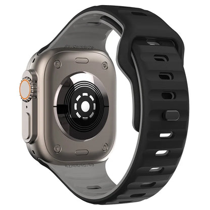 KALEBOL For Apple Watch Series 10 42mm / 9 8 7 41mm / SE (2023) SE (2022) SE 6 5 4 40mm / 3 2 1 38mm Silicone Watch Band Dual Color