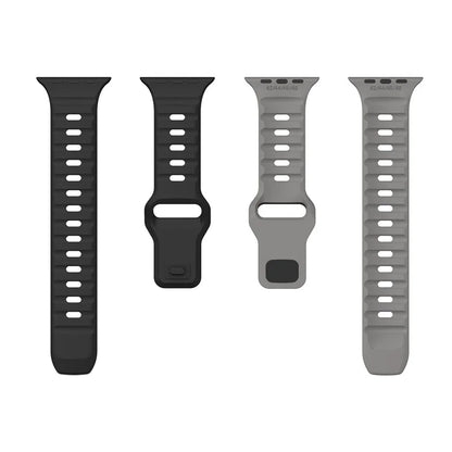 KALEBOL For Apple Watch Series 10 42mm / 9 8 7 41mm / SE (2023) SE (2022) SE 6 5 4 40mm / 3 2 1 38mm Silicone Watch Band Dual Color