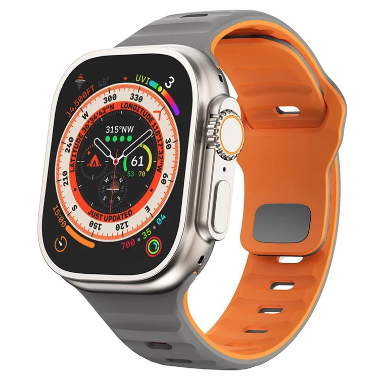 KALEBOL For Apple Watch Series 10 42mm / 9 8 7 41mm / SE (2023) SE (2022) SE 6 5 4 40mm / 3 2 1 38mm Silicone Watch Band Dual Color