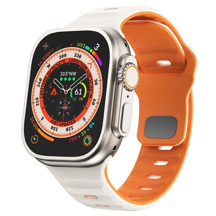 KALEBOL For Apple Watch Series 10 42mm / 9 8 7 41mm / SE (2023) SE (2022) SE 6 5 4 40mm / 3 2 1 38mm Silicone Watch Band Dual Color