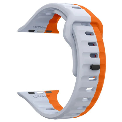 KALEBOL For Apple Watch Series 10 42mm / 9 8 7 41mm / SE (2023) SE (2022) SE 6 5 4 40mm / 3 2 1 38mm Silicone Watch Band Dual Color