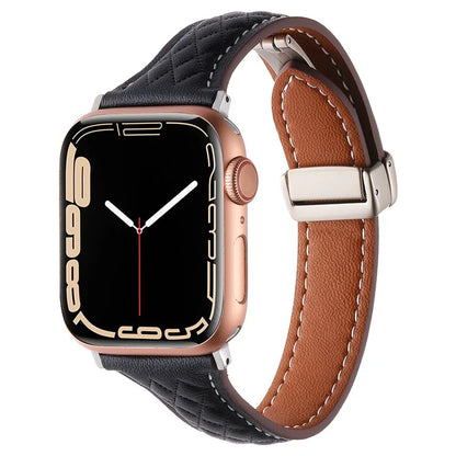 KALEBOL For Apple Watch 10 46mm / Ultra 2 / Ultra 49mm / 9 8 7 45mm / SE (2023) SE (2022) SE 6 5 4 44mm / 3 2 1 42mm Genuine Leather Watch Band