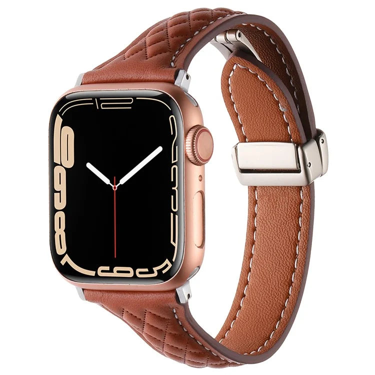 KALEBOL For Apple Watch 10 46mm / Ultra 2 / Ultra 49mm / 9 8 7 45mm / SE (2023) SE (2022) SE 6 5 4 44mm / 3 2 1 42mm Genuine Leather Watch Band