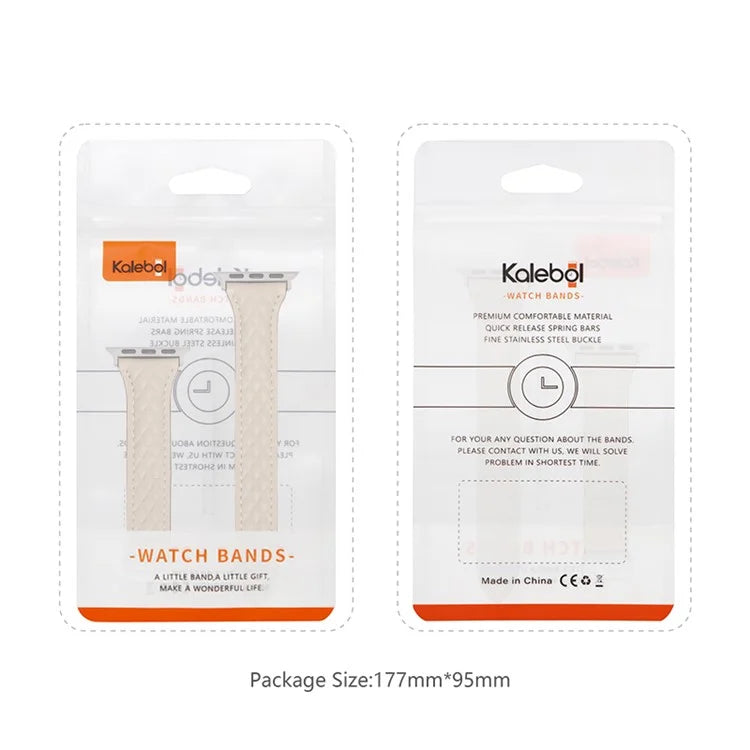 KALEBOL For Apple Watch 10 46mm / Ultra 2 / Ultra 49mm / 9 8 7 45mm / SE (2023) SE (2022) SE 6 5 4 44mm / 3 2 1 42mm Genuine Leather Watch Band