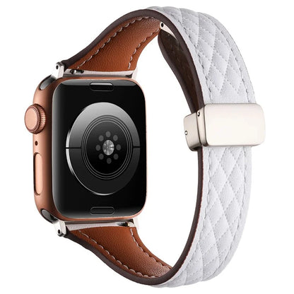 KALEBOL For Apple Watch Series 10 42mm / 9 8 7 41mm / SE (2023) SE (2022) SE 6 5 4 40mm / 3 2 1 38mm Genuine Leather Watch Strap