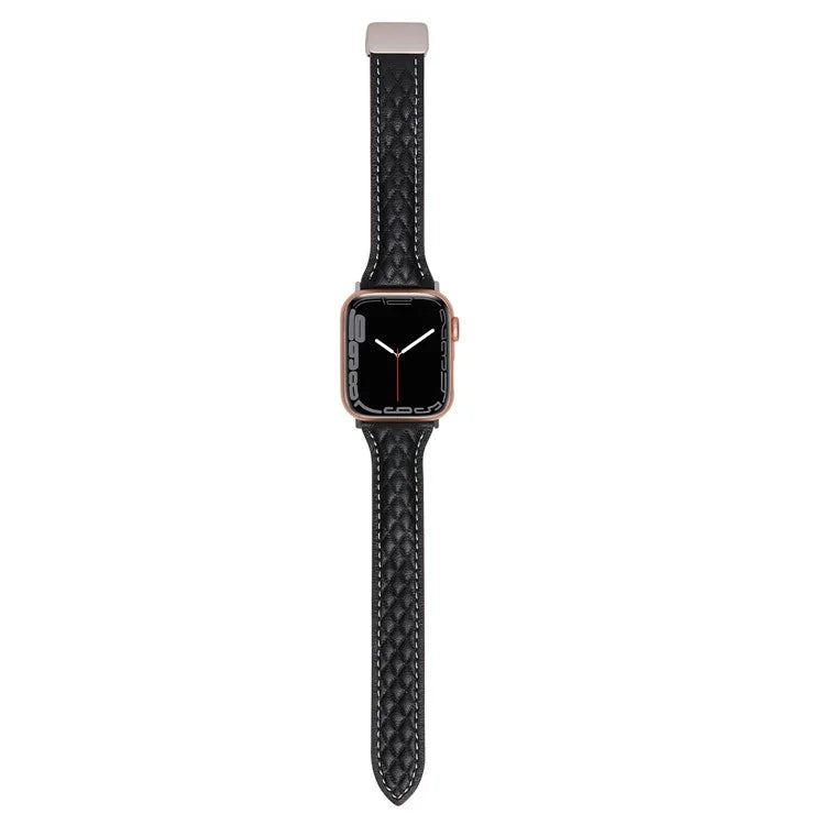 KALEBOL For Apple Watch Series 10 42mm / 9 8 7 41mm / SE (2023) SE (2022) SE 6 5 4 40mm / 3 2 1 38mm Genuine Leather Watch Strap