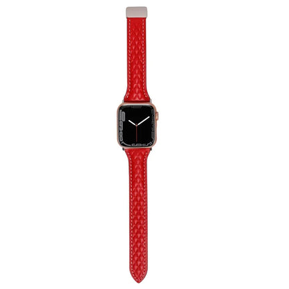 KALEBOL For Apple Watch Series 10 42mm / 9 8 7 41mm / SE (2023) SE (2022) SE 6 5 4 40mm / 3 2 1 38mm Genuine Leather Watch Strap
