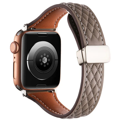 KALEBOL For Apple Watch Series 10 42mm / 9 8 7 41mm / SE (2023) SE (2022) SE 6 5 4 40mm / 3 2 1 38mm Genuine Leather Watch Strap