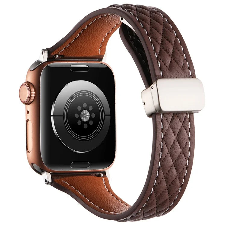 KALEBOL For Apple Watch Series 10 42mm / 9 8 7 41mm / SE (2023) SE (2022) SE 6 5 4 40mm / 3 2 1 38mm Genuine Leather Watch Strap