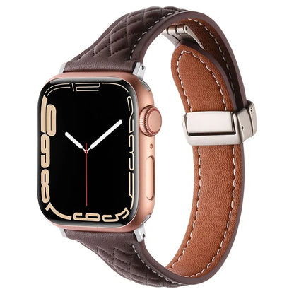KALEBOL For Apple Watch Series 10 42mm / 9 8 7 41mm / SE (2023) SE (2022) SE 6 5 4 40mm / 3 2 1 38mm Genuine Leather Watch Strap