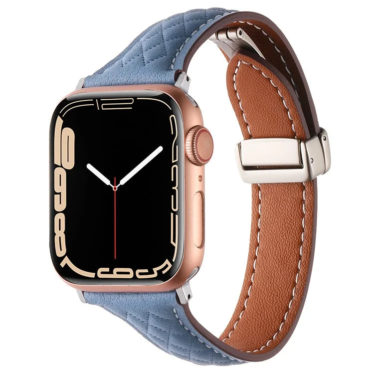 KALEBOL For Apple Watch Series 10 42mm / 9 8 7 41mm / SE (2023) SE (2022) SE 6 5 4 40mm / 3 2 1 38mm Genuine Leather Watch Strap