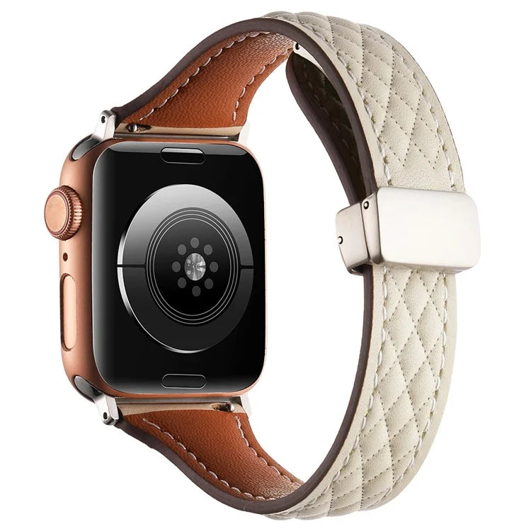 KALEBOL For Apple Watch Series 10 42mm / 9 8 7 41mm / SE (2023) SE (2022) SE 6 5 4 40mm / 3 2 1 38mm Genuine Leather Watch Strap