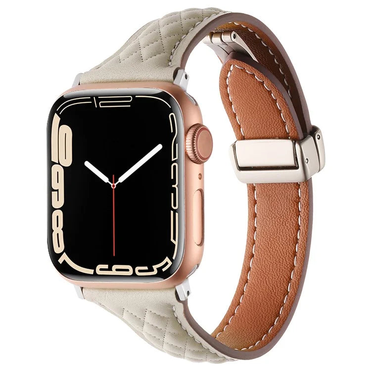 KALEBOL For Apple Watch Series 10 42mm / 9 8 7 41mm / SE (2023) SE (2022) SE 6 5 4 40mm / 3 2 1 38mm Genuine Leather Watch Strap