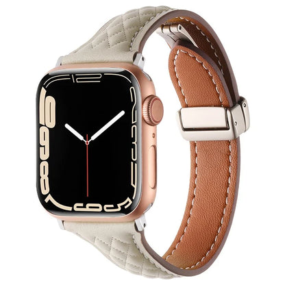 KALEBOL For Apple Watch Series 10 42mm / 9 8 7 41mm / SE (2023) SE (2022) SE 6 5 4 40mm / 3 2 1 38mm Genuine Leather Watch Strap