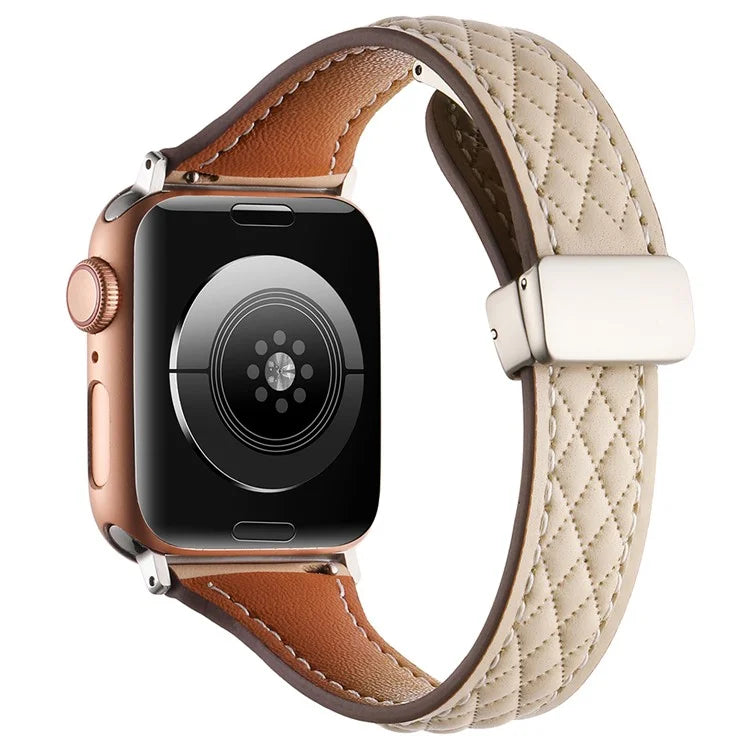 KALEBOL For Apple Watch Series 10 42mm / 9 8 7 41mm / SE (2023) SE (2022) SE 6 5 4 40mm / 3 2 1 38mm Genuine Leather Watch Strap