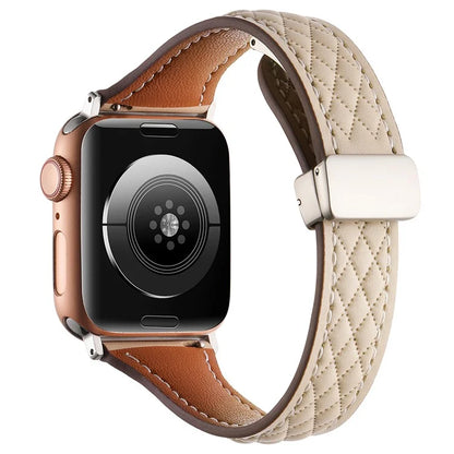KALEBOL For Apple Watch Series 10 42mm / 9 8 7 41mm / SE (2023) SE (2022) SE 6 5 4 40mm / 3 2 1 38mm Genuine Leather Watch Strap