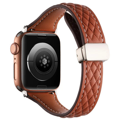 KALEBOL For Apple Watch Series 10 42mm / 9 8 7 41mm / SE (2023) SE (2022) SE 6 5 4 40mm / 3 2 1 38mm Genuine Leather Watch Strap