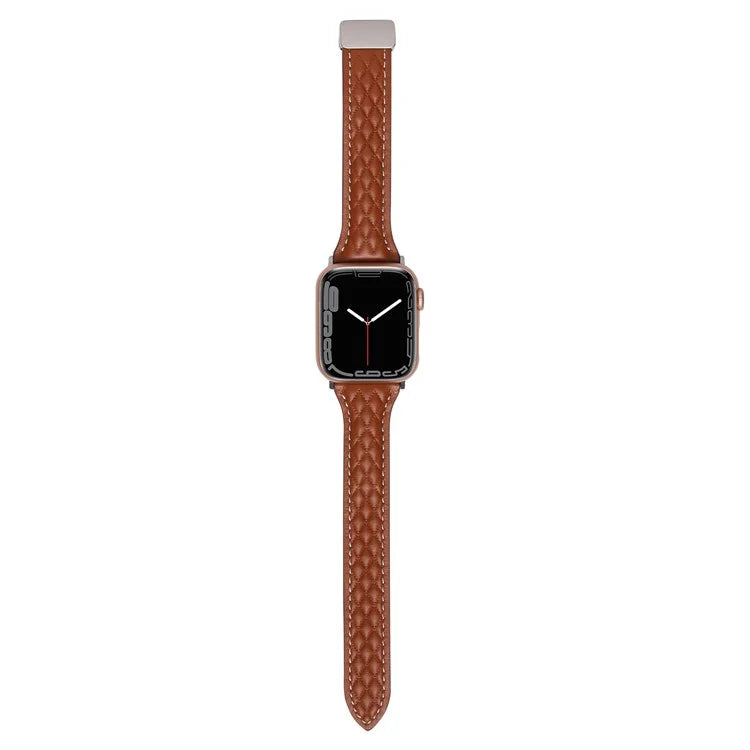 KALEBOL For Apple Watch Series 10 42mm / 9 8 7 41mm / SE (2023) SE (2022) SE 6 5 4 40mm / 3 2 1 38mm Genuine Leather Watch Strap