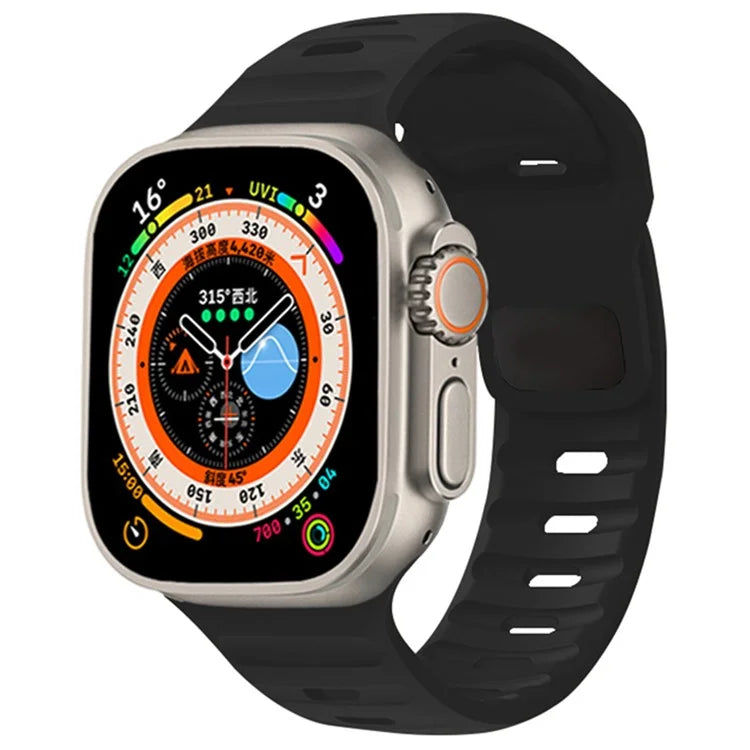 KALEBOL For Apple Watch 10 46mm / Ultra 2 / Ultra 49mm / 9 8 7 45mm / SE (2023) SE (2022) SE 6 5 4 44mm / 3 2 1 42mm Silicone Watch Band
