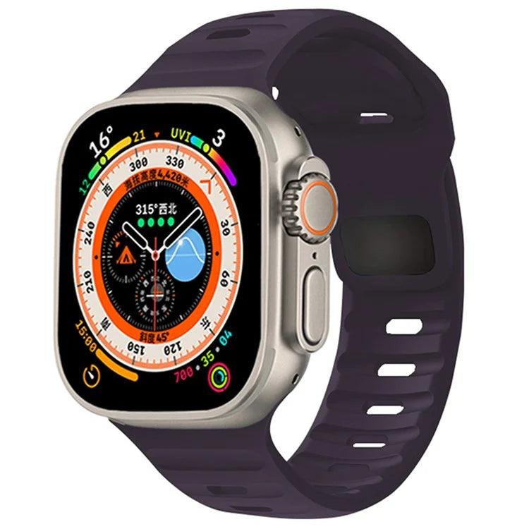 KALEBOL For Apple Watch 10 46mm / Ultra 2 / Ultra 49mm / 9 8 7 45mm / SE (2023) SE (2022) SE 6 5 4 44mm / 3 2 1 42mm Silicone Watch Band
