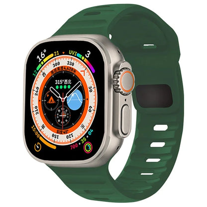 KALEBOL For Apple Watch 10 46mm / Ultra 2 / Ultra 49mm / 9 8 7 45mm / SE (2023) SE (2022) SE 6 5 4 44mm / 3 2 1 42mm Silicone Watch Band