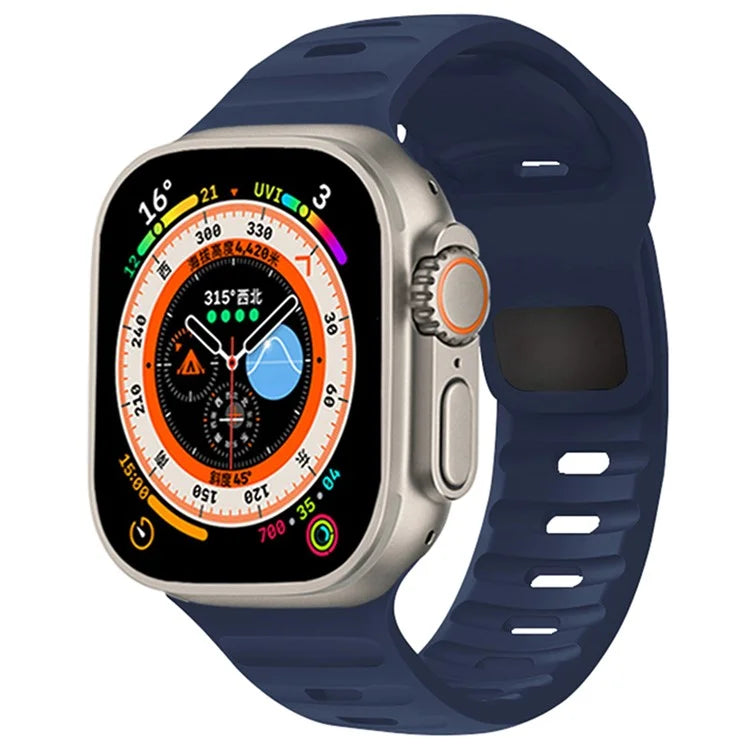 KALEBOL For Apple Watch 10 46mm / Ultra 2 / Ultra 49mm / 9 8 7 45mm / SE (2023) SE (2022) SE 6 5 4 44mm / 3 2 1 42mm Silicone Watch Band