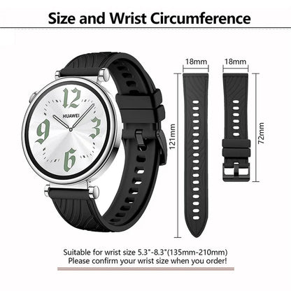 KALEBOL For Huawei Watch GT 4 41mm / Garmin Venu 3S / Asus Zenwatch 3 WI503Q Silicone Watch Band 18mm