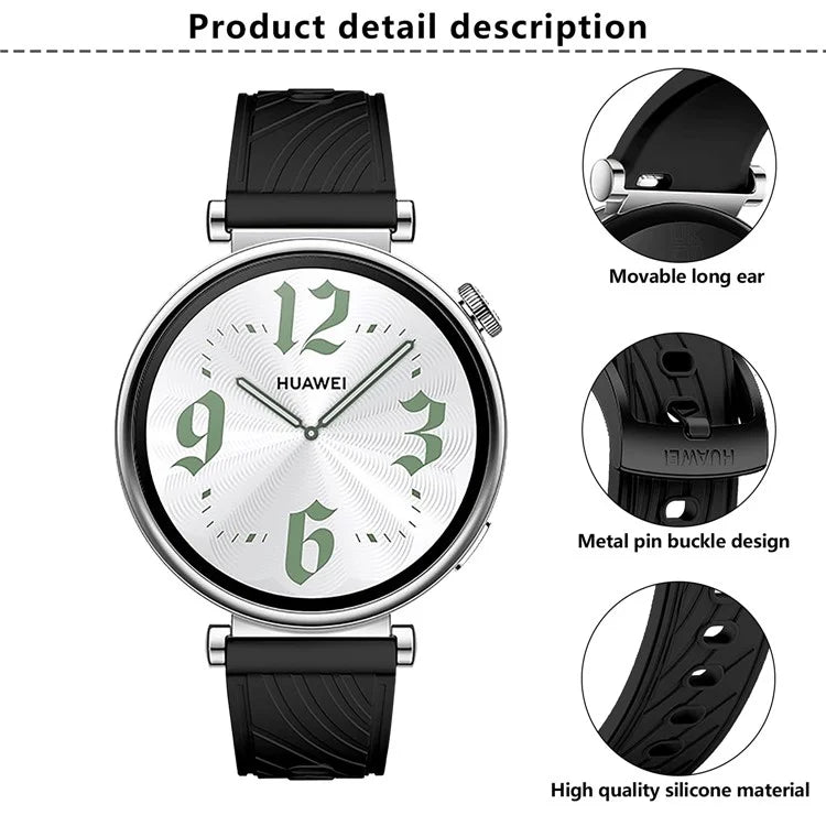KALEBOL For Huawei Watch GT 4 41mm / Garmin Venu 3S / Asus Zenwatch 3 WI503Q Silicone Watch Band 18mm