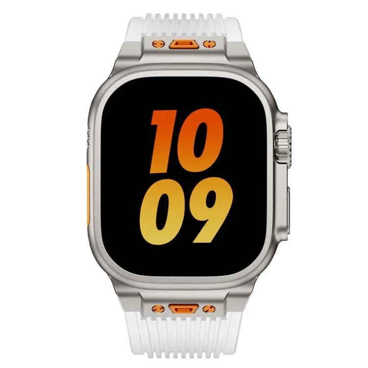 KALEBOL For Apple Watch 10 46mm / Ultra 2 / Ultra 49mm / 9 8 7 45mm / SE (2023) SE (2022) SE 6 5 4 44mm / 3 2 1 42mm Silicone Watch Band