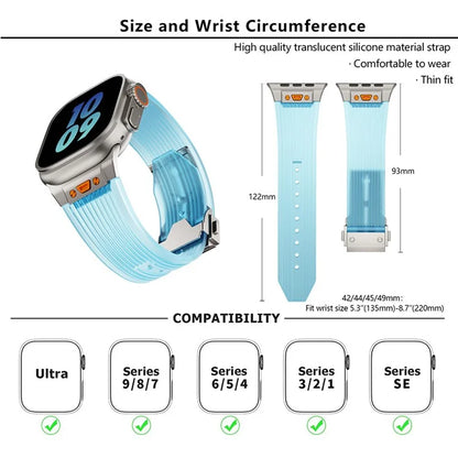 KALEBOL For Apple Watch 10 46mm / Ultra 2 / Ultra 49mm / 9 8 7 45mm / SE (2023) SE (2022) SE 6 5 4 44mm / 3 2 1 42mm Silicone Watch Band