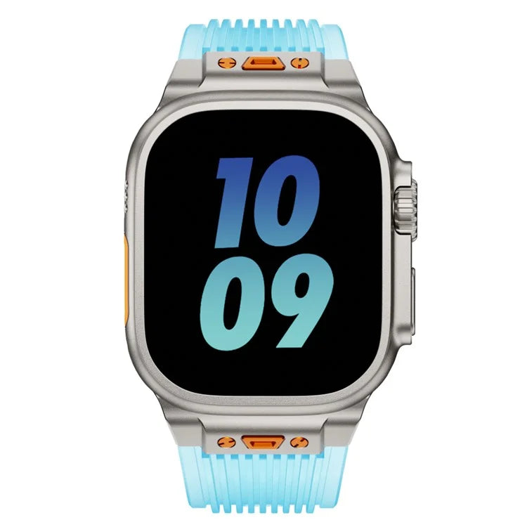 KALEBOL For Apple Watch 10 46mm / Ultra 2 / Ultra 49mm / 9 8 7 45mm / SE (2023) SE (2022) SE 6 5 4 44mm / 3 2 1 42mm Silicone Watch Band