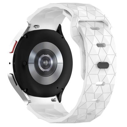 For Samsung Galaxy Watch FE 40mm / Watch6 / Watch6 Classic / Watch 5 / Watch 5 Pro Silicone Watch Band Football Pattern